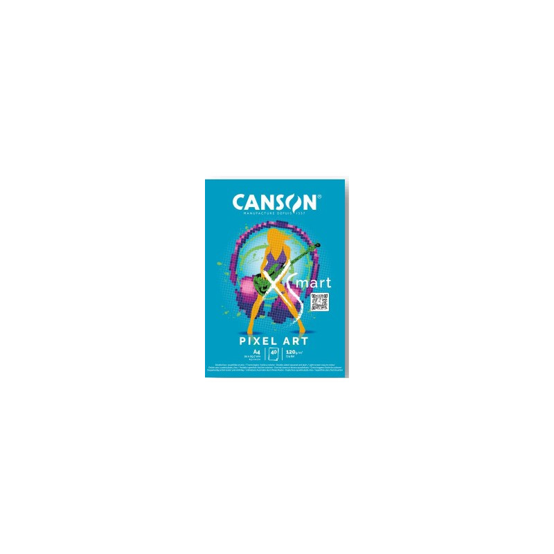 Bloc XSMART A4 - 120gr - 40 feuilles - PIXEL ART