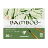 Bloc aquarelle Bamboo 250g/m² collé 1 côté - 10.5x21cm 20F