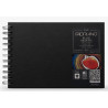 Carnet de croquis Blackbook 190g/m² spiralé - 40 feuilles - 4 formats