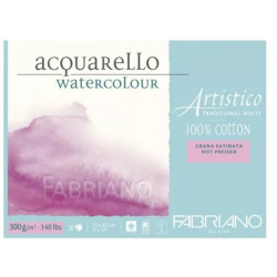 Bloc papier Artistico blanc traditionnel 12,5x18 cm - 25 feuilles - 30