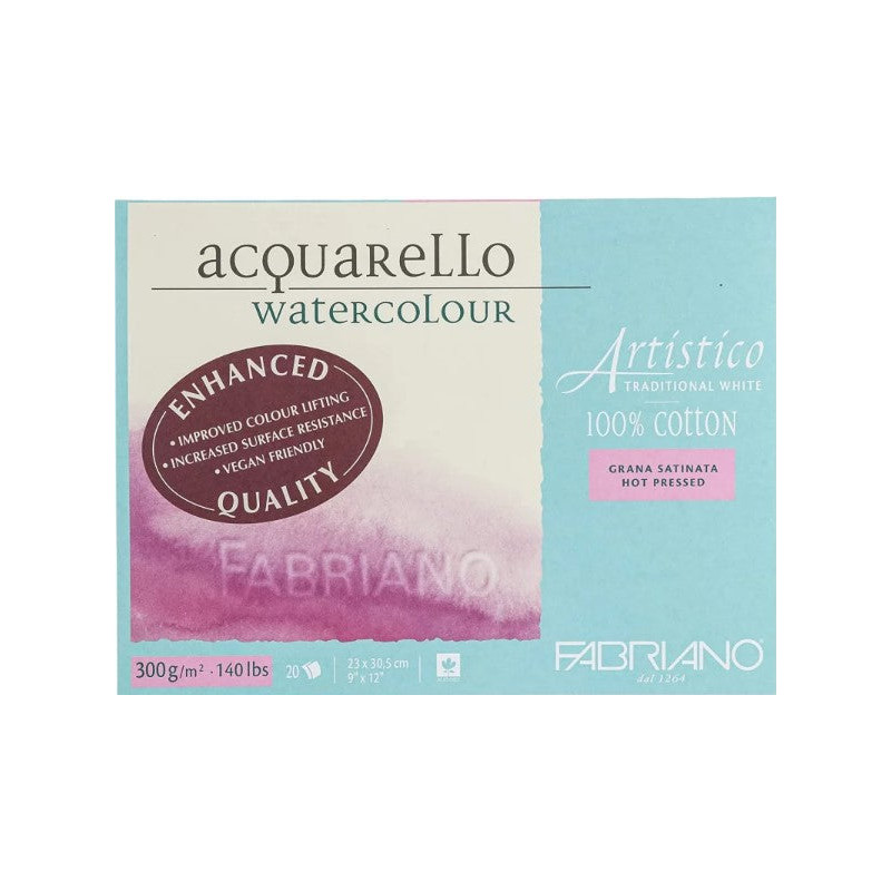 Bloc papier Artistico blanc traditionnel 23x30,5 cm - 20 feuilles - 30