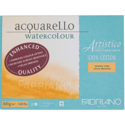 Bloc papier Artistico blanc traditionnel 23x30,5 cm - 20 feuilles - 30