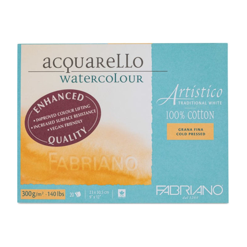 Bloc papier Artistico blanc traditionnel 23x30,5 cm - 20 feuilles - 30