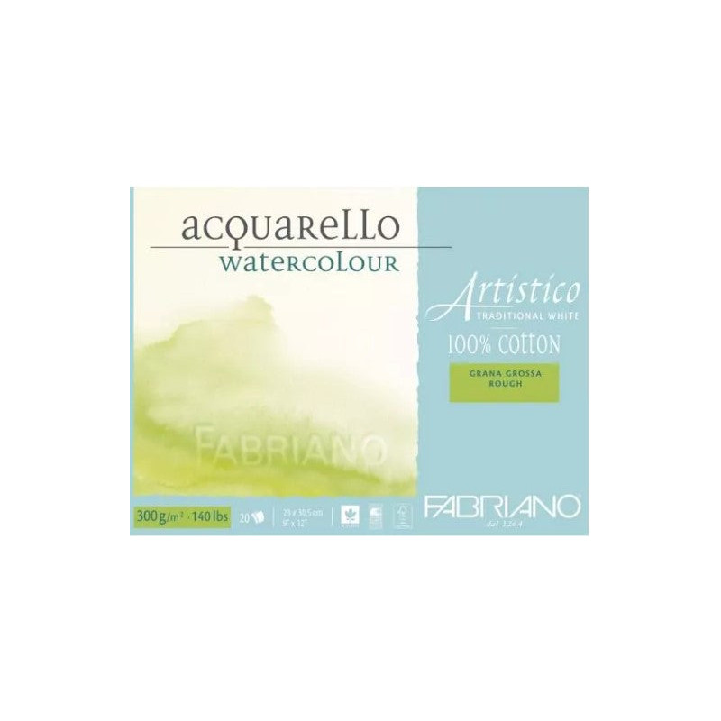 Bloc papier Artistico blanc traditionnel 12,5x18 cm - 25 feuilles - 30