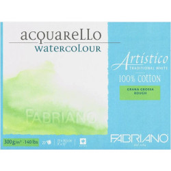 Bloc papier Artistico blanc traditionnel 23x30,5 cm - 20 feuilles - 30