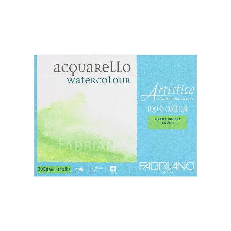 Bloc papier Artistico blanc traditionnel 23x30,5 cm - 20 feuilles - 30