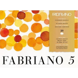 Bloc Fabriano 5 - 300gr - 20 feuilles - Grain fin - 4 formats - 31 x 4
