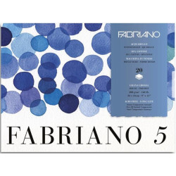 Bloc Fabriano 5 - 300gr - 20 feuilles - Grain torchon - 4 formats - 36