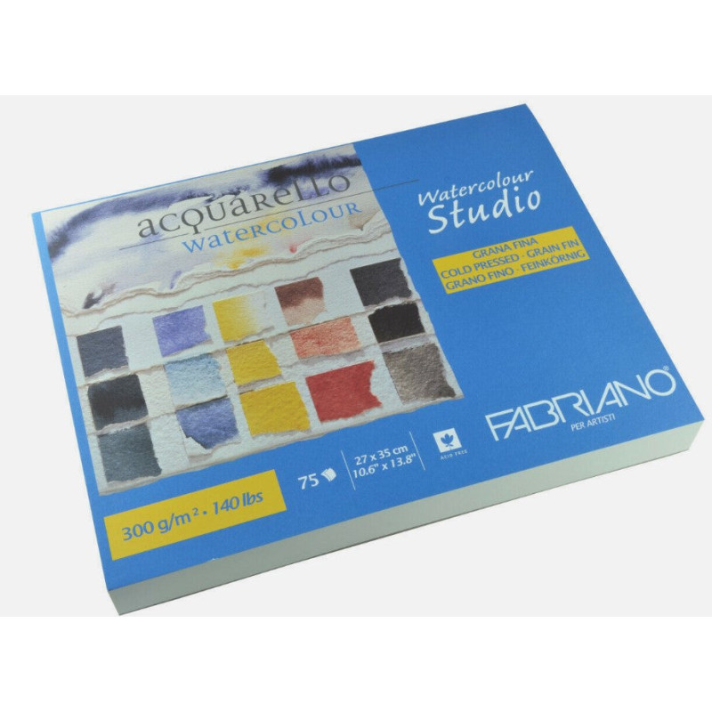Bloc papier Watercolour 27 x 35 cm - 300g/m² - 75 feuilles - Grain fin