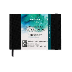 Carnet Aquarelle Rhodia Touch - A6 - Paysage - 40 pages - 300g/m² - 10