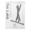 Bloc papier Graf'It sketch agrafé - 80 feuilles - 90gr/m² - Format A6