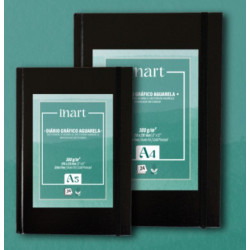 Bloc Aquarelle 24 feuilles - 300g/m² - Format portrait A4 ou A5 - Inar