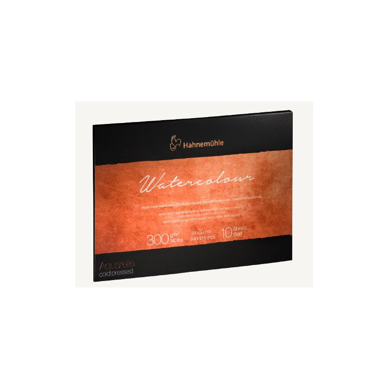 Bloc Watercolour-10 feuilles-300gr-100% coton - 2 formats en GF/GS et