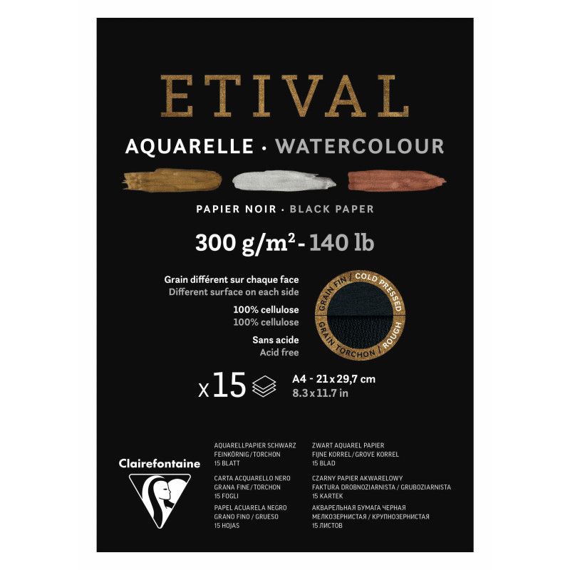 Bloc Etival aquarelle 300g/m² - A4