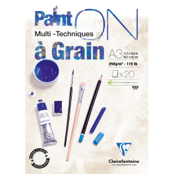 Bloc Paint'on encollé A grain 20 feuilles 250g - Format A5