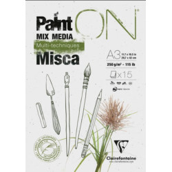 Paint-On bloc encollé - 15 feuilles MISCA 250gr - Format A3
