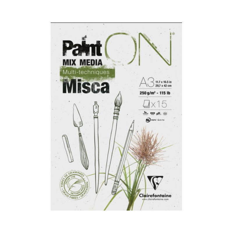 Paint-On bloc encollé - 15 feuilles MISCA 250gr - Format A3