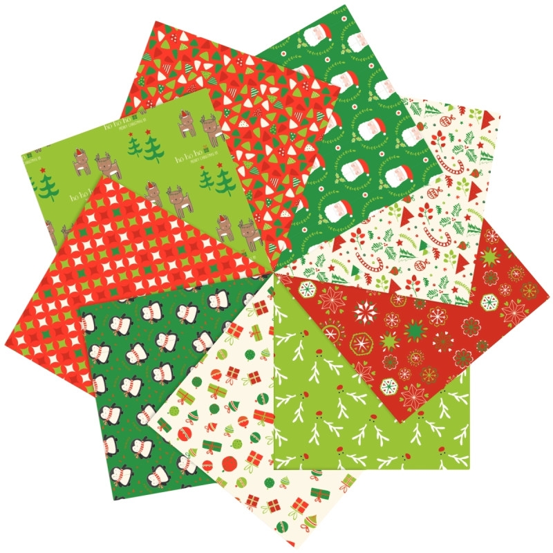 Pochette de 60 feuilles Origami Noël format 20 x 20 cm