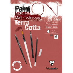 Bloc Paint-On encollé - 20 feuilles - 250gr/m² - A2 - A2