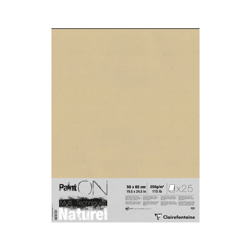 Feuille Paint-On 50 x 65 cm - 250gr/m² - Naturel