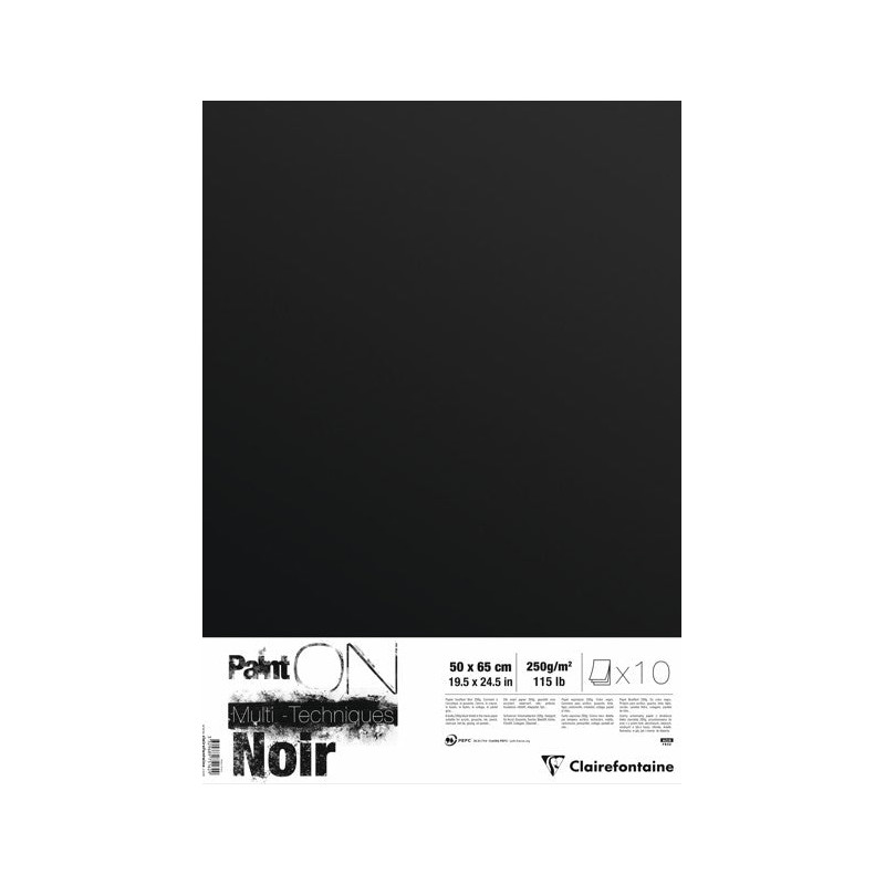 Feuille Paint-On 50 x 65 cm - 250gr/m² - Noir