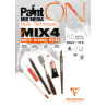 Bloc PaintON 12 feuilles Mix 4 Blancs x3F A5 250g - Clairefontaine