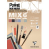 Bloc PaintON MIX6 - 24 feuilles assorties 6x4F A3 250g - Clairefontain