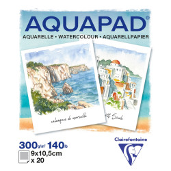 Bloc collé Aquapad Polaroid aquarelle 9x10,5cm 20F 300g - Clairefontai