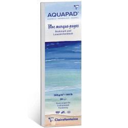 Bloc collé Aquapad Marque-pages aquarelle 6x20cm 20F 300g - Clairefont