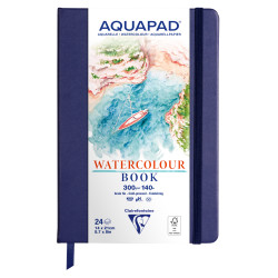 Carnet rembordé rigide Aquapad Aquarelle 14x21 24F 300g