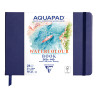 Carnet rembordé rigide Aquapad Aquarelle 21x14 24F 300g - Clairefontai