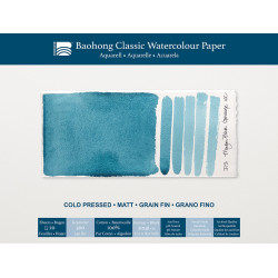 Bloc de papier aquarelle BAOHONG 100 % coton Grain fin (Cold Press) 30