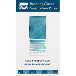 Rouleau de papier aquarelle Baohong Classic – 100 % coton – Grain fin