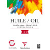 Bloc huile - 10 feuilles - 240g/m² - Collé petit côté - format A4 & A3