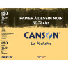 Pochette Canson mi-teintes noir 24x32 12f