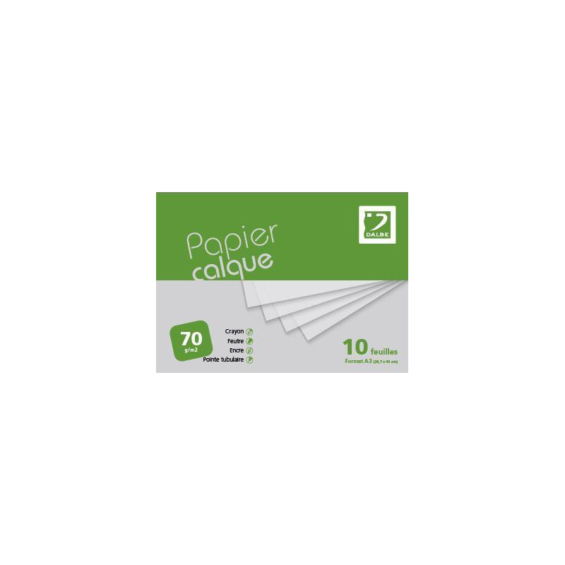 Pochette DB calque - A4 70g 12F