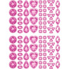 Pochette de 2200 gommettes formes pierres précieuses adhésives reposit