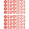 Pochette de 2200 gommettes formes pierres précieuses adhésives reposit