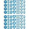 Pochette de 2200 gommettes formes pierres précieuses adhésives reposit