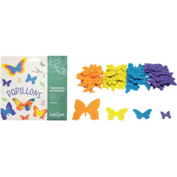 Sachet de 150 papillons en feutrine adhésives