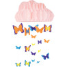 Sachet de 150 papillons en feutrine adhésives