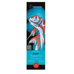 Bloc marque pages papier noir 20feuilles 250g Mix Media 5,5x20cm - Hah