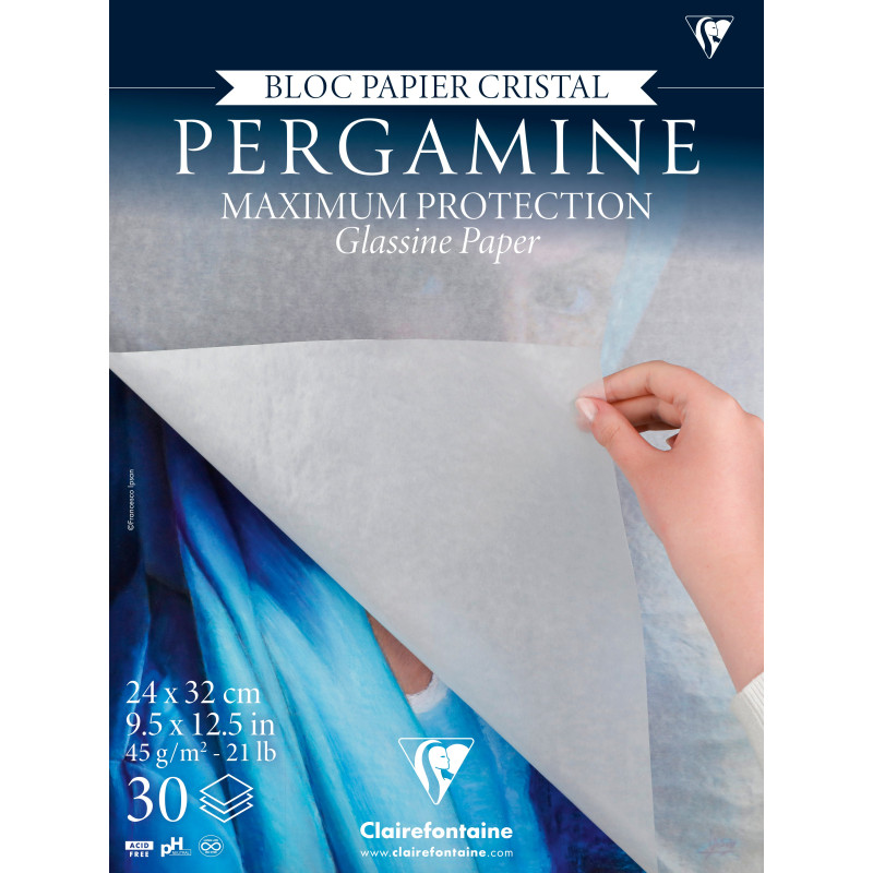 Bloc Papier Cristal - 30 feuilles - 45g/m² - Format 24x32 cm