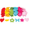 Sachet de 120 perles en feutrine de 4 formes assorties