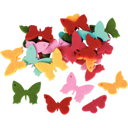 Sachet de 120 perles en feutrine de 4 formes assorties