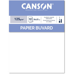 Papier Buvard blanc pochette de 12