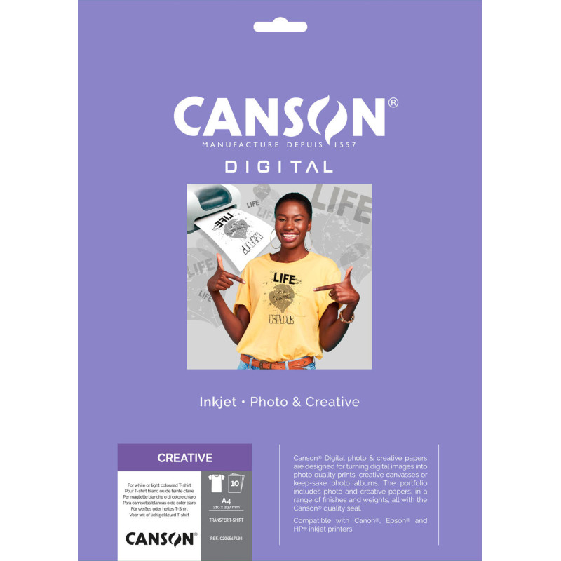 Papier transfert pour t-shirt A4 140g - ID3912 10 feuilles - 140g/m²