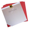 Carte double Missiv 160x160mm - g/m² - Argent irisé