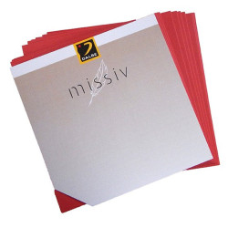 Carte double Missiv 160x160mm - ID6051 220g/m² - Papier Kraft