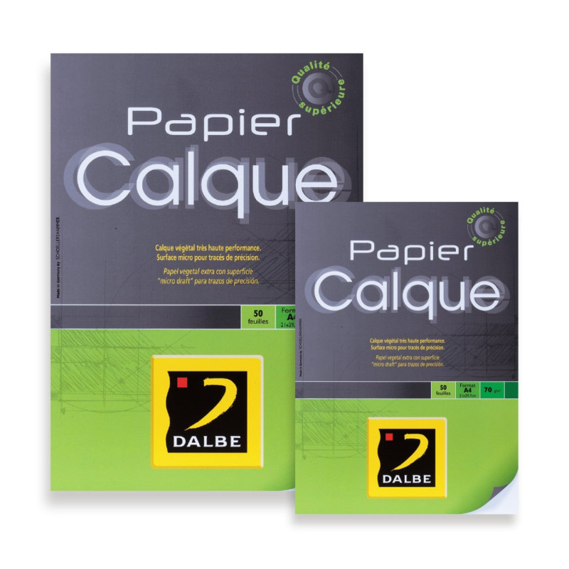 Bloc de papier calque végétal - Bloc A4 - 110g